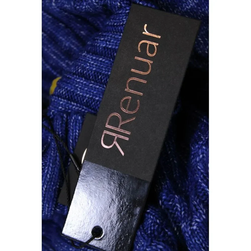 Renuar Womens Long Sleeves Pullover Turtleneck Sweater Lapis Blue Size Medium